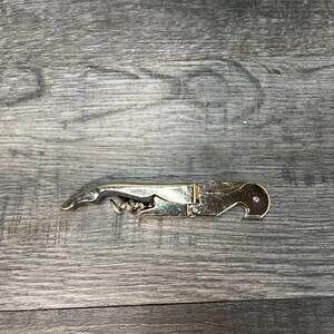 Corkscrew Doubled Hinged Waiters Wine Beer Bottle Opener Cutter